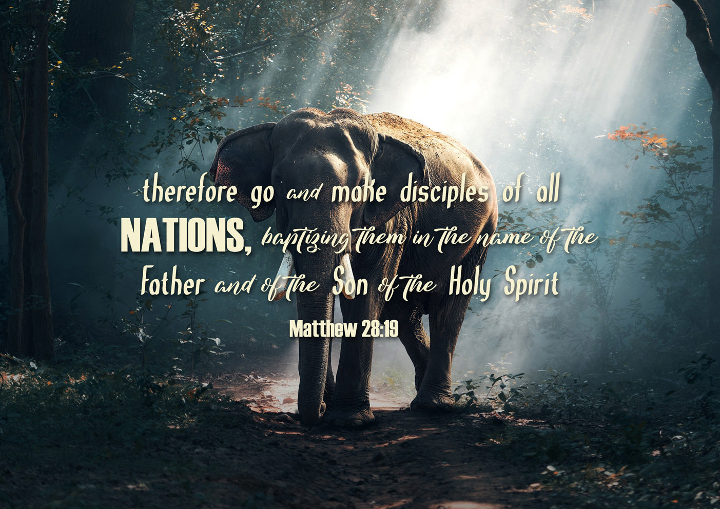 Matthew 2819 Canvas Wall Art Print - Christian Canvas Wall Art