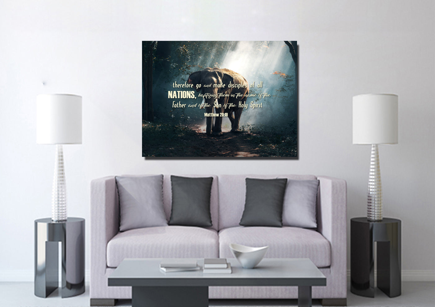 Matthew 2819 Canvas Wall Art Print - Christian Canvas Wall Art
