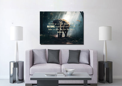 Matthew 2819 Canvas Wall Art Print - Christian Canvas Wall Art