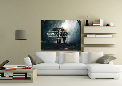 Matthew 2819 Canvas Wall Art Print - Christian Canvas Wall Art