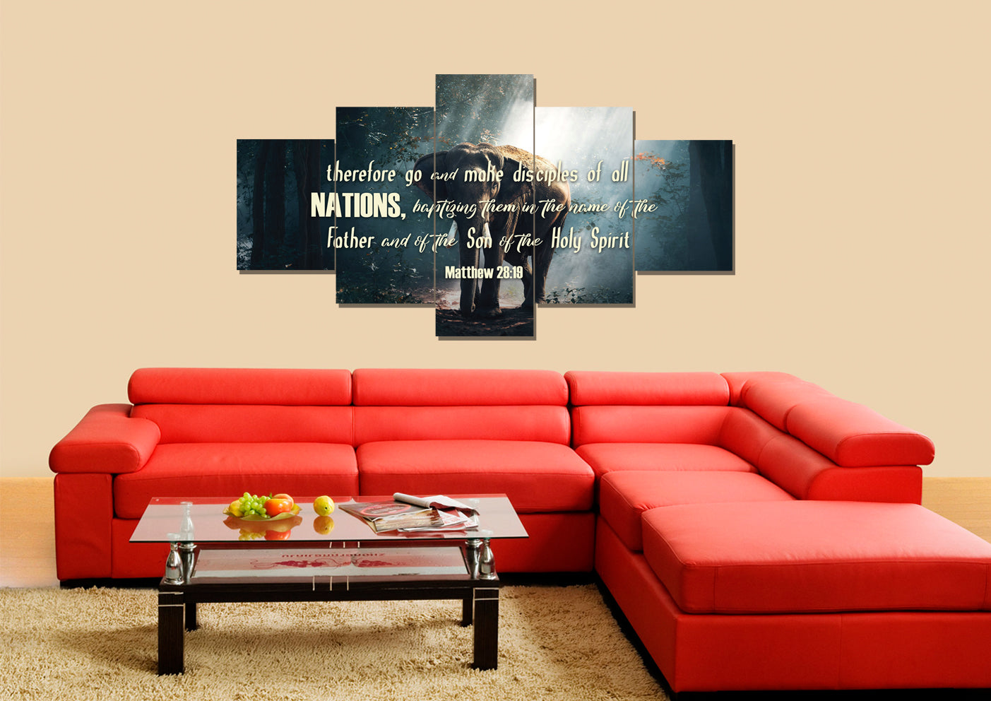 Matthew 2819 Canvas Wall Art Print - Christian Canvas Wall Art