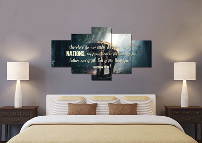 Matthew 2819 Canvas Wall Art Print - Christian Canvas Wall Art