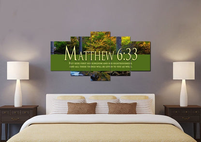 Matthew 633 Canvas Wall Art Print S - Christian Canvas Wall Art