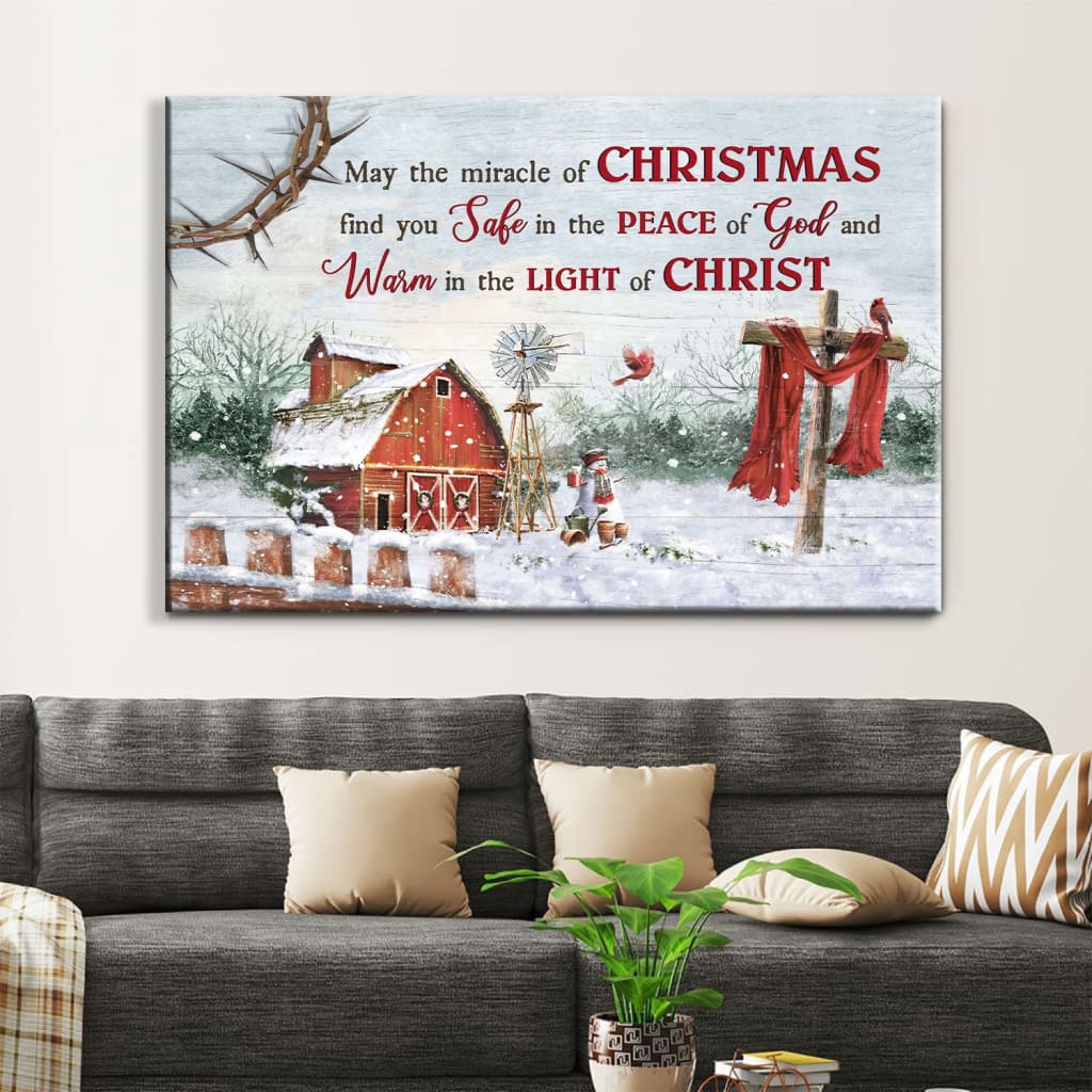 May The Miracle Of Christmas Wall Art Canvas Print - Religious Wall Decor