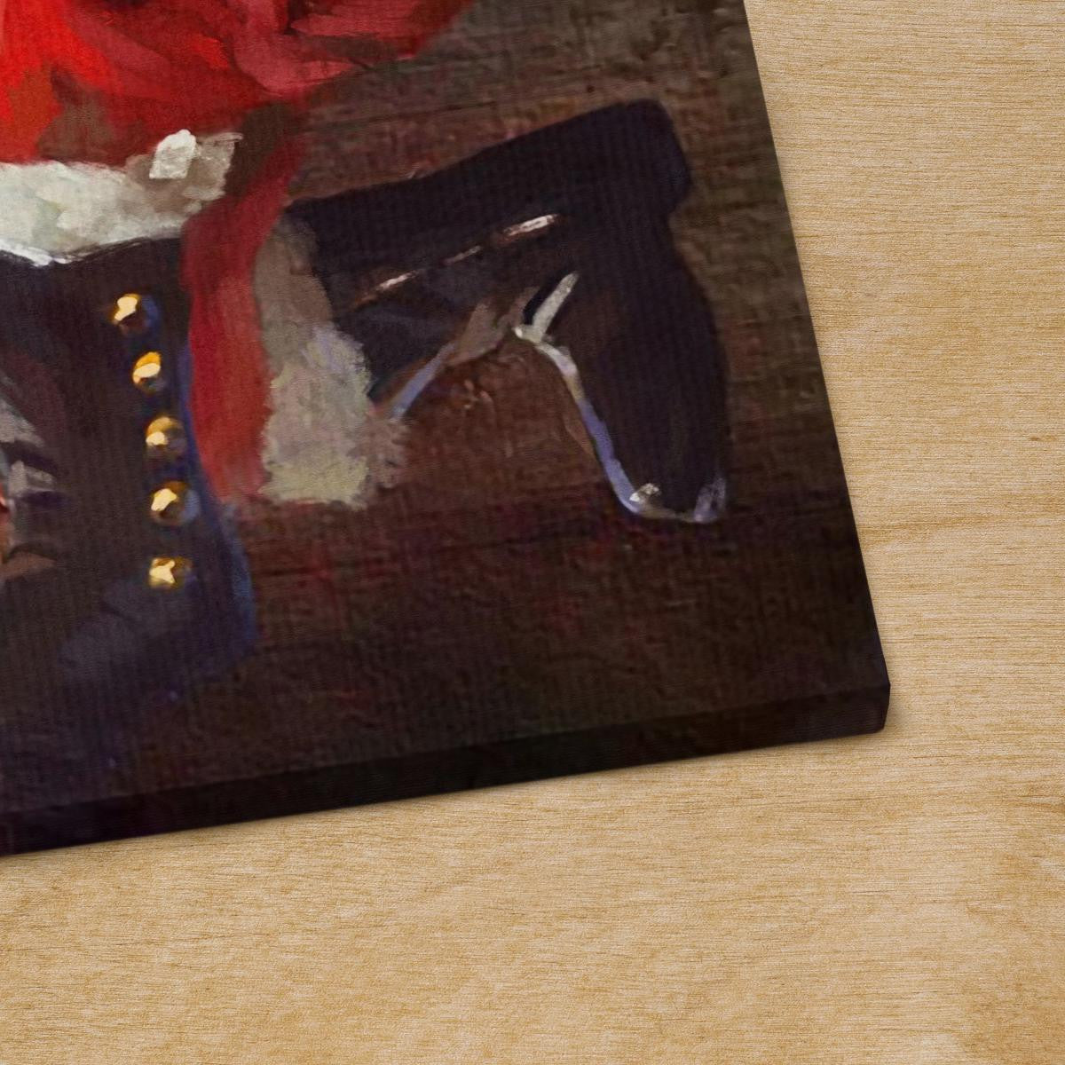 May We Never Forget Who Christmas Is Really About Canvas - Birth Of Jesus Red Cardinal Santa Clause Canvas - Jesus Canvas - Christmas Wall Art