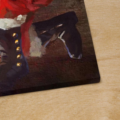 May We Never Forget Who Christmas Is Really About Canvas - Birth Of Jesus Red Cardinal Santa Clause Canvas - Jesus Canvas - Christmas Wall Art