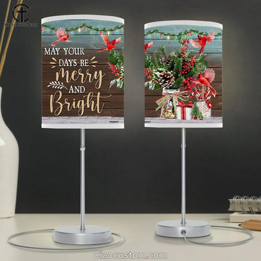 May Your Days Be Merry And Bright Christmas Table Lamp For Bedroom - Christian Room Decor