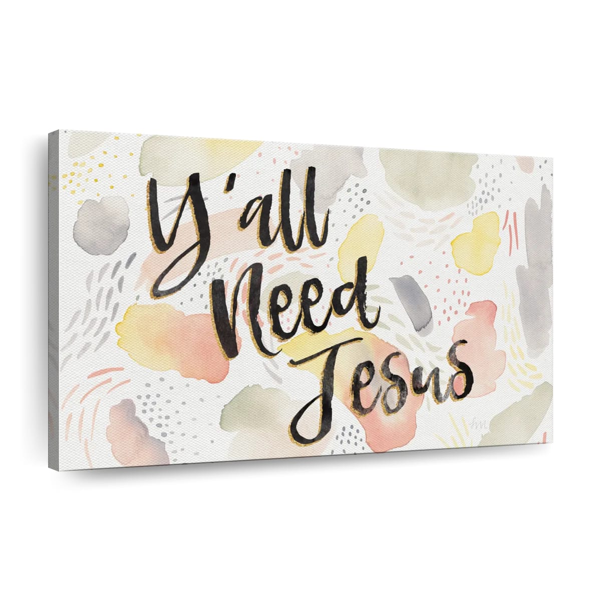 Meadow Breeze Y'all Need Jesus Canvas Wall Art - Christian Canvas Wall Art - Religious Wall Art Canvas