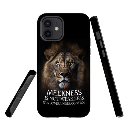 Meekness Is Not Weakness Christian Phone Case - Inspirational Bible Scripture iPhone Cases