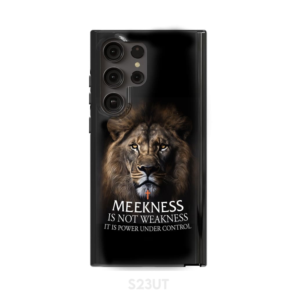 Meekness Is Not Weakness Christian Phone Case - Inspirational Bible Scripture iPhone Cases