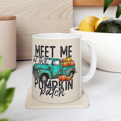 Meet Me At The Pumpkin Patch Mug - Christian Mug - Bible Verse Mugs - Scripture Mugs