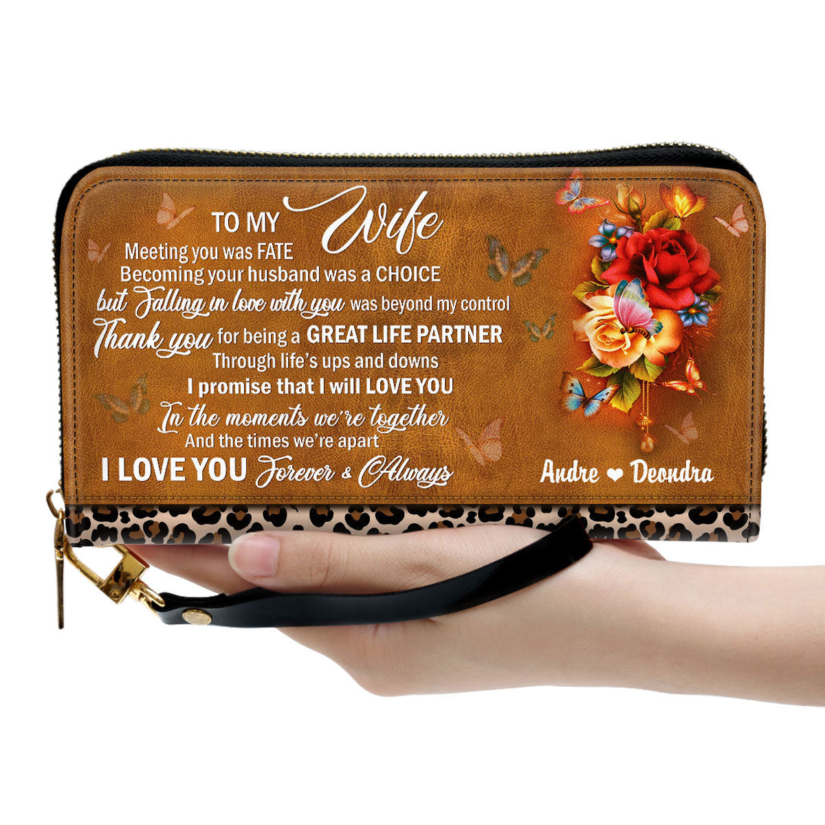 Meeting You Was Fate Clutch Purse For Women - Personalized Name - Christian Gifts For Women