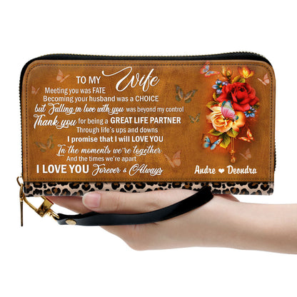 Meeting You Was Fate Clutch Purse For Women - Personalized Name - Christian Gifts For Women