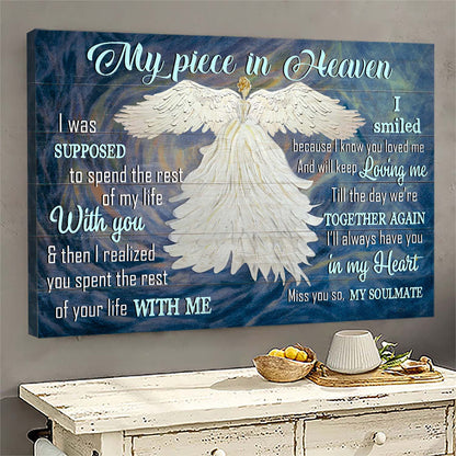 Memorial Beautiful Angel My Angel In Heaven Memorial Gift For Family Members I'll Always Have You In My Heart Canvas Wall Art - Christian Wall Decor