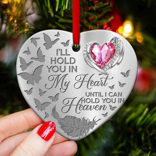 Memorial Butterfly You In My Heart Heart Ceramic Ornament - Christmas Ornament - Christmas Gift