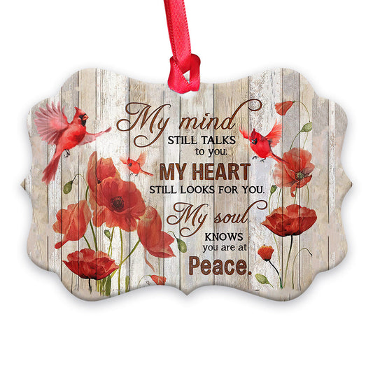 Memorial Cardinal 2 Metal Ornament - Christmas Ornament - Christmas Gift