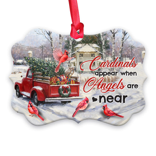 Memorial Cardinal Angels Among Us 2 Metal Ornament - Christmas Ornament - Christmas Gift