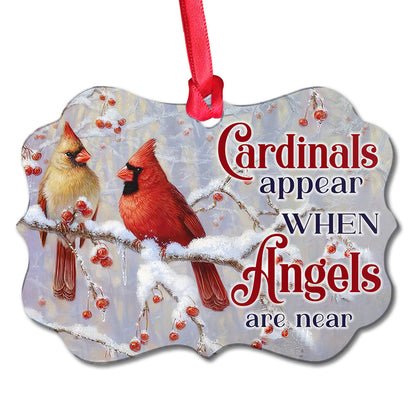 Memorial Cardinal Angels Are Near Metal Ornament - Christmas Ornament - Christmas Gift