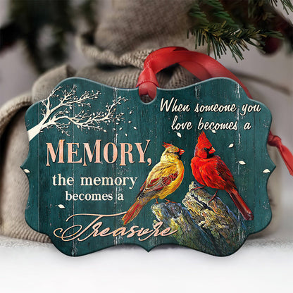 Memorial Cardinal Treasure Metal Ornament - Christmas Ornament - Christmas Gift
