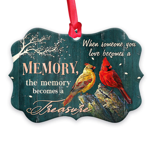 Memorial Cardinal Treasure Metal Ornament - Christmas Ornament - Christmas Gift