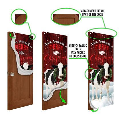 Merrry Christmas Cattle Door Cover - Christmas Outdoor Decoration