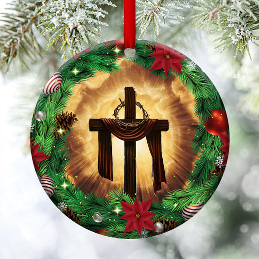 Merry Christmas - Jesus Ceramic Circle Ornament - Ornaments Hanging Gift - Nativity Ornaments