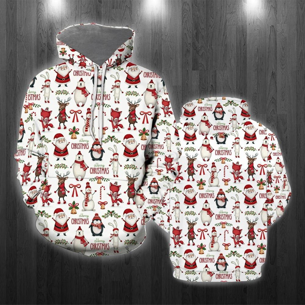Merry Christmas 2 All Over Print 3D Hoodie For Men And Women, Christmas Gift, Warm Winter Clothes, Best Outfit Christmas