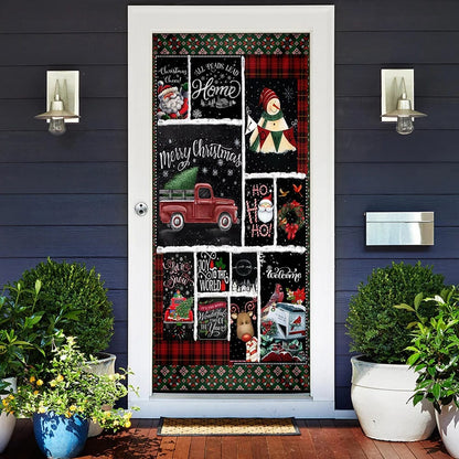 Merry Christmas Blessing Door Cover - Christmas Outdoor Decoration