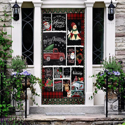 Merry Christmas Blessing Door Cover - Christmas Outdoor Decoration