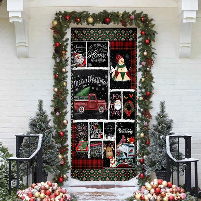 Merry Christmas Blessing Door Cover - Christmas Outdoor Decoration