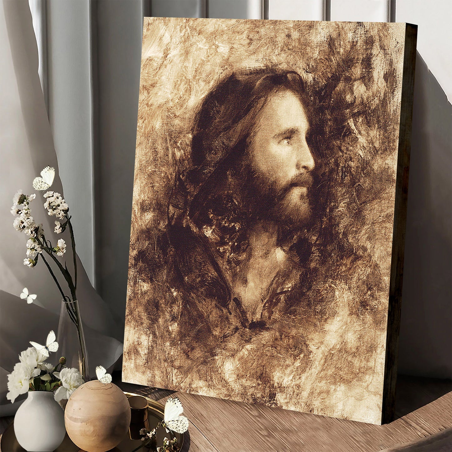 Messiah Canvas Wall Art - Jesus Picture - Jesus Portrait Canvas