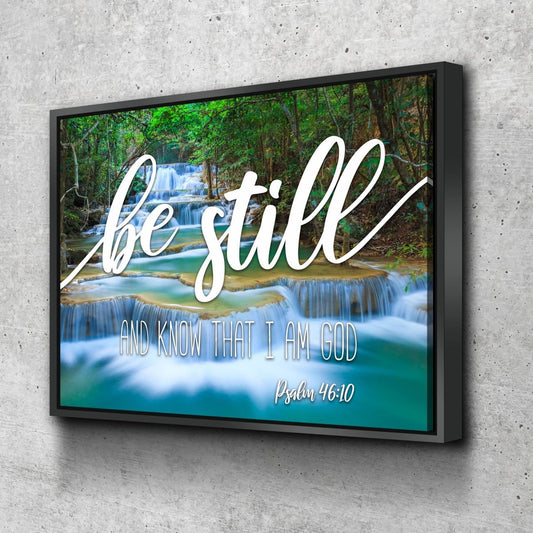 Mini Waterfalls & Be Still Canvas - Christian Canvas Wall Art