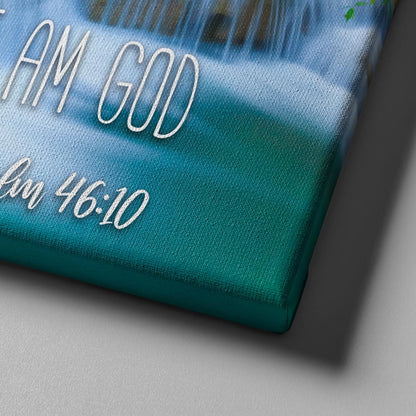 Mini Waterfalls & Be Still Canvas - Christian Canvas Wall Art