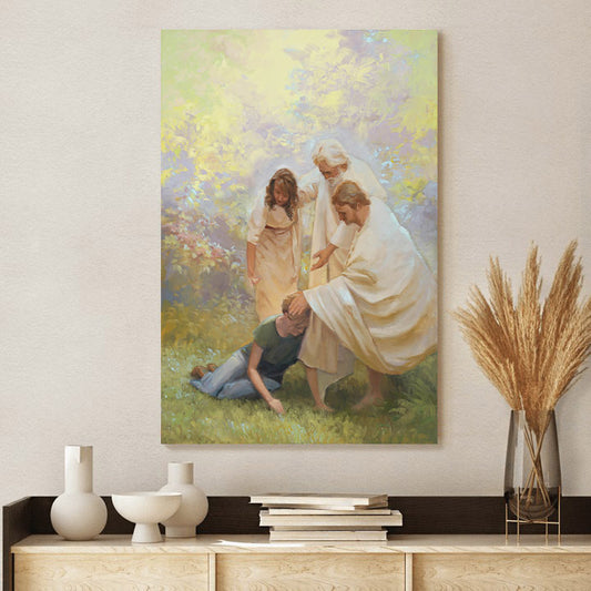 Ministering Canvas Pictures - Jesus Canvas Art - Christian Wall Art