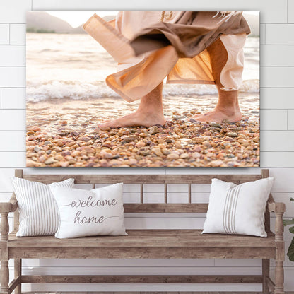 Miracles The Feet Of Jesus Canvas Wall Art - Christian Wall Decor