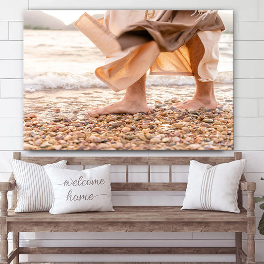Miracles The Feet Of Jesus Canvas Wall Art - Christian Wall Decor