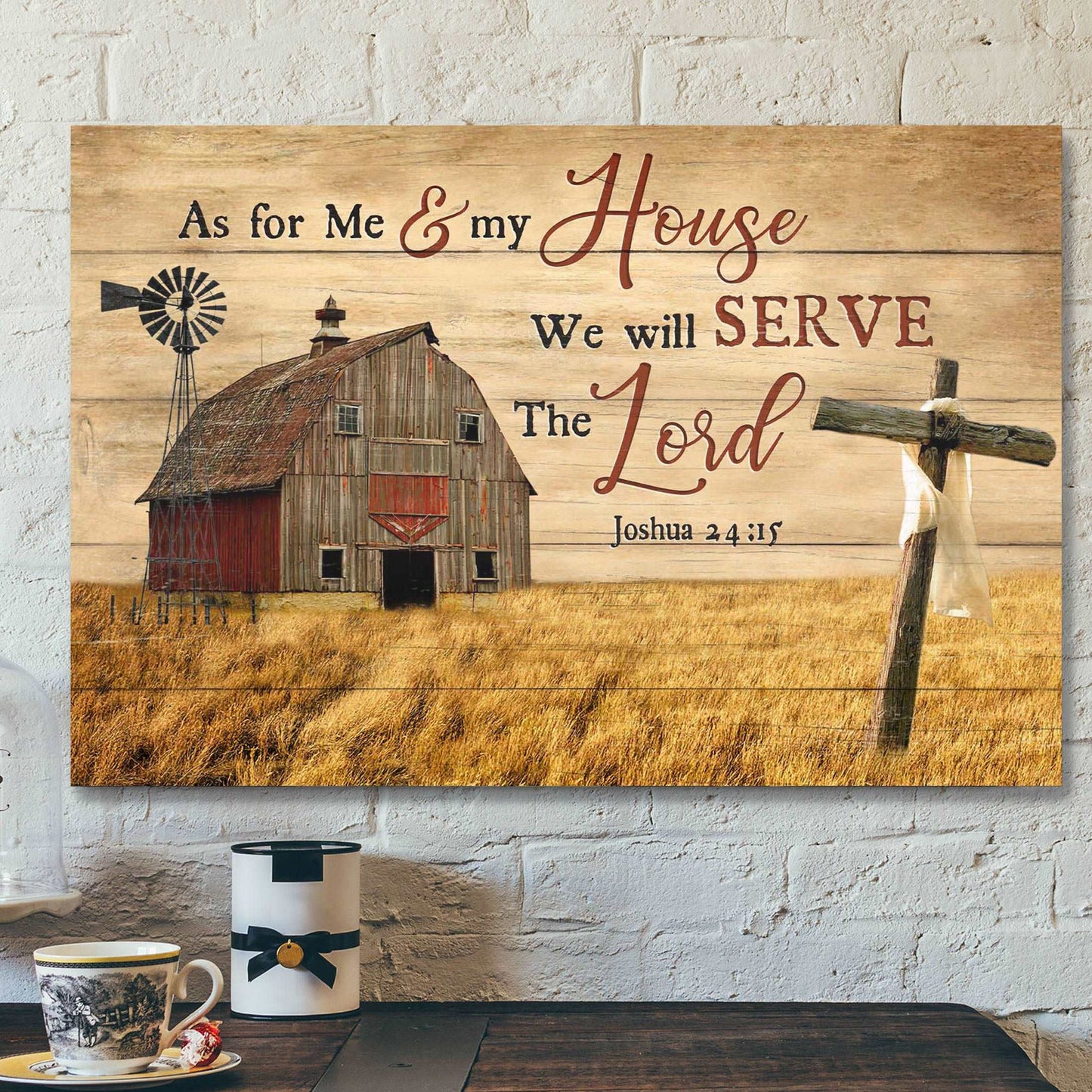 As For Me And My House We Will Serve The Lord - Bible Verse Canvas - Scripture Canvas Wall Art - Ciaocustom