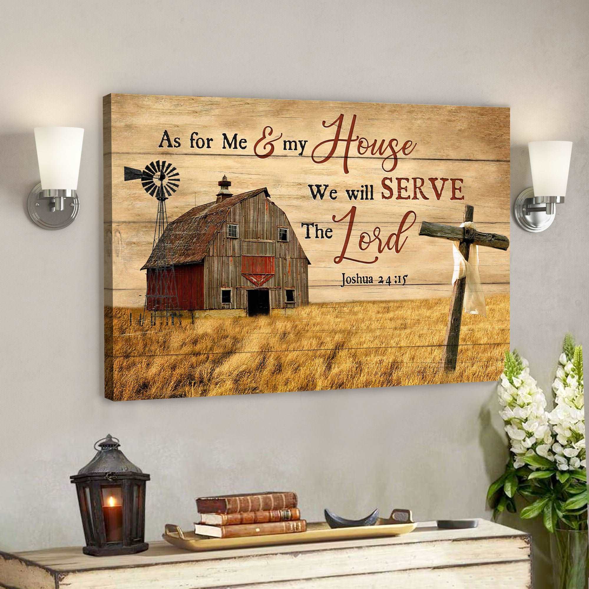 As For Me And My House We Will Serve The Lord - Bible Verse Canvas - God Canvas - Scripture Canvas Wall Art - Ciaocustom