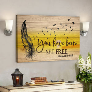 Bible Verse Canvas - God Canvas - You Have Been Set Free Romans 622 Canvas - Scripture Canvas Wall Art - Ciaocustom