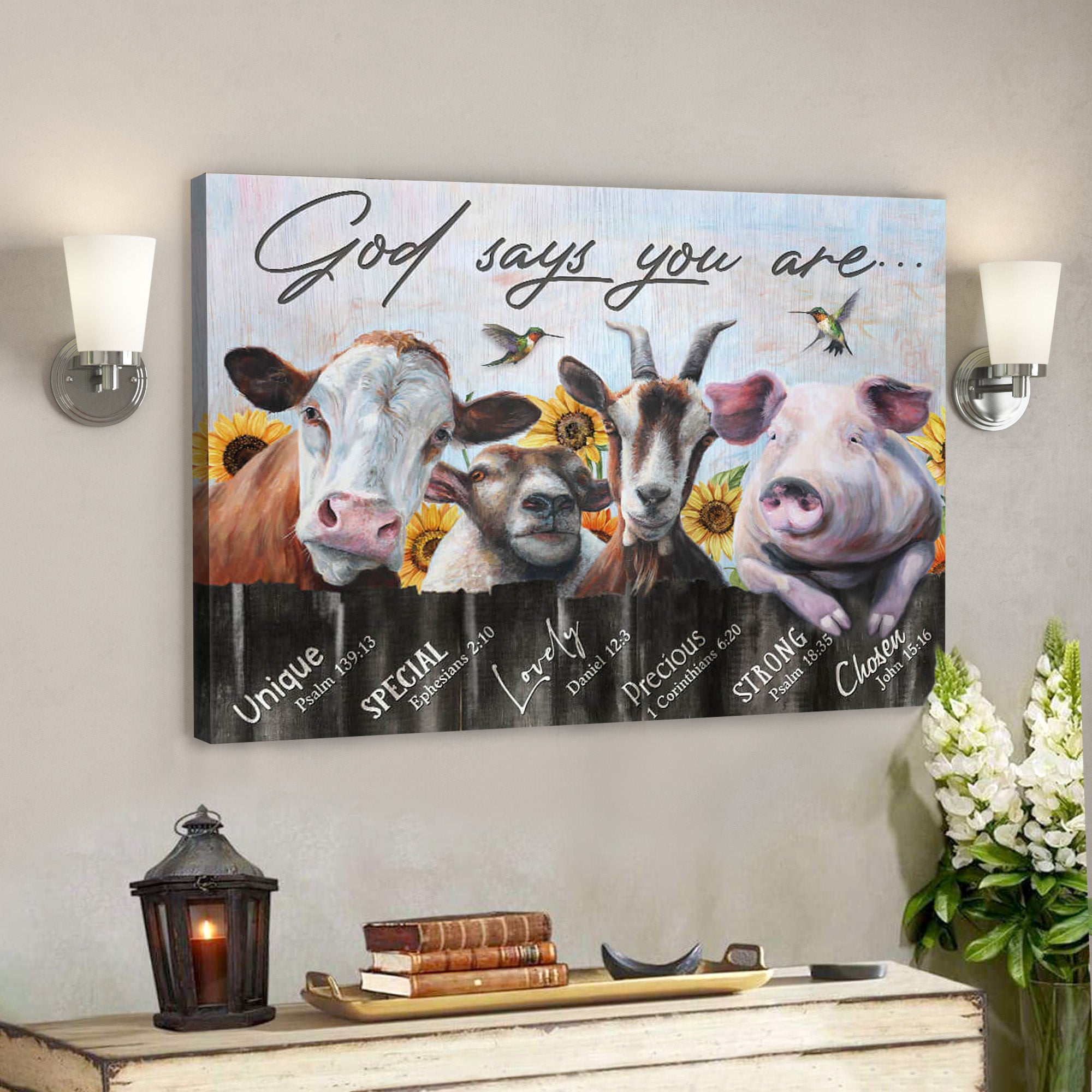 Farm – God Says You Are - Bible Verse Canvas - Scripture Canvas Wall A ...