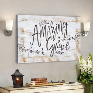 Amazing Grace Canvas Wall Art - Christian Wall Posters - Ciaocustom