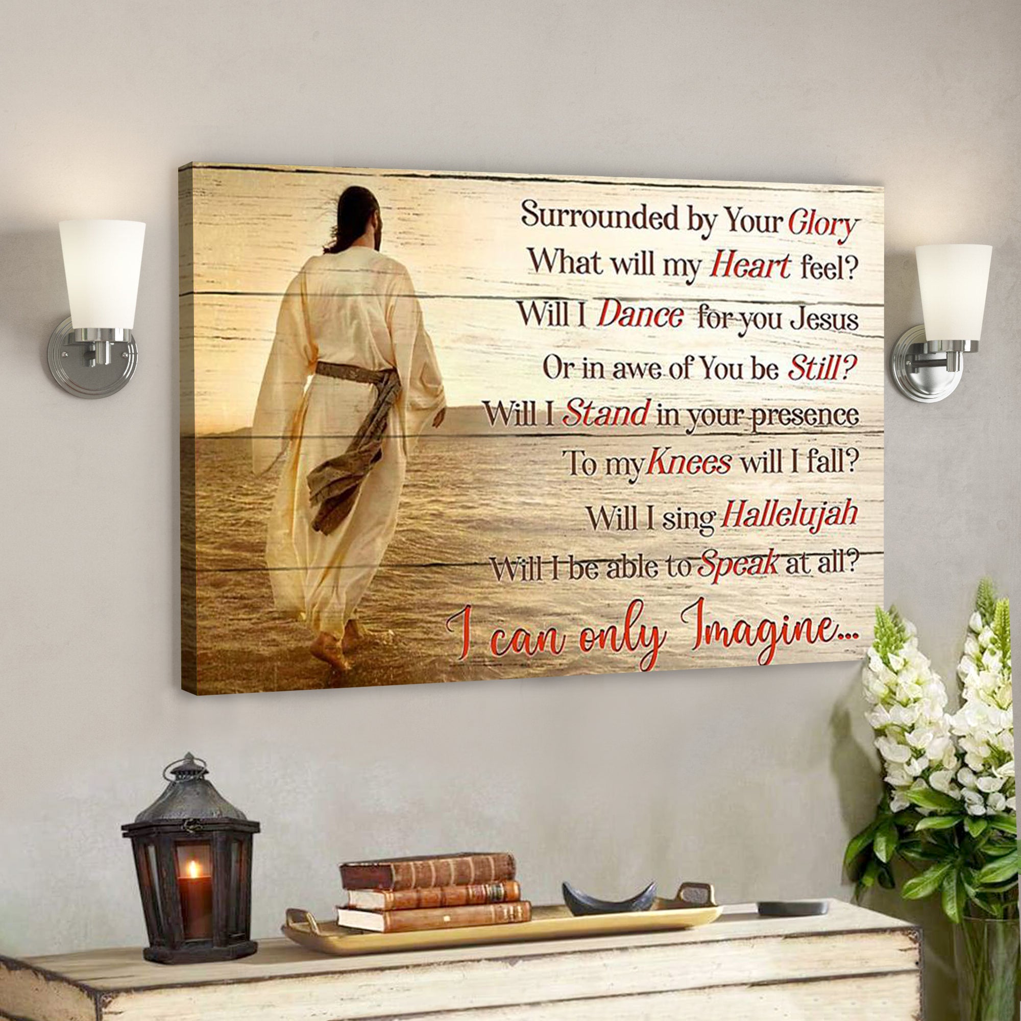 Bible Verse Canvas - Jesus Walking - Scripture Canvas Wall Art- Ciaocu ...