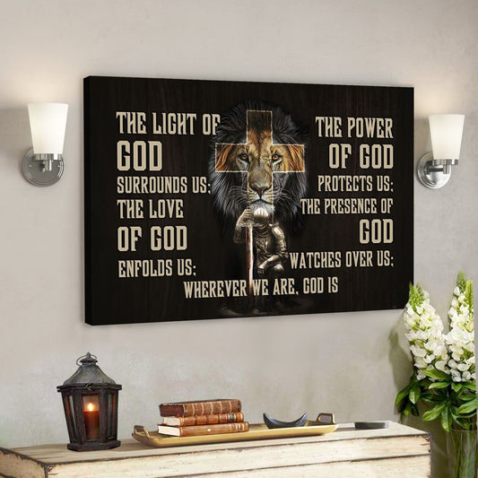 Bible Verse Canvas - God Canvas - Warrior Lion Of Judah Canvas Warrior Prayer For Protection Wall Art Canvas Print - Scripture Canvas Wall Art - Ciaocustom
