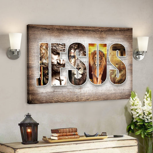 God Canvas - Bible Verse Canvas - Believe In God - Jesus And Lion Canvas - Scripture Canvas - Ciaocustom