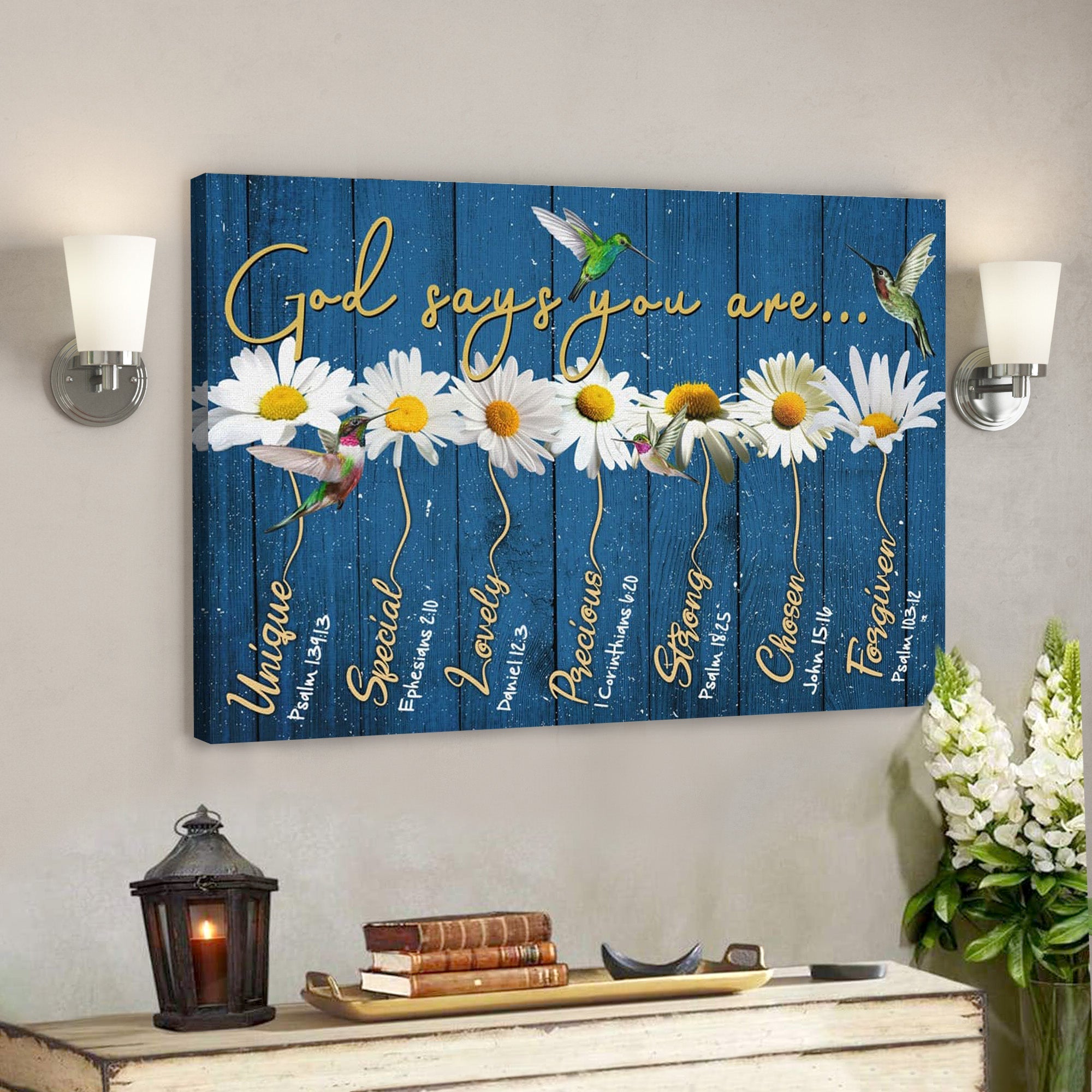 Bible Verse Canvas - God Says You Are Canvas Wall Art - Scripture Canv ...