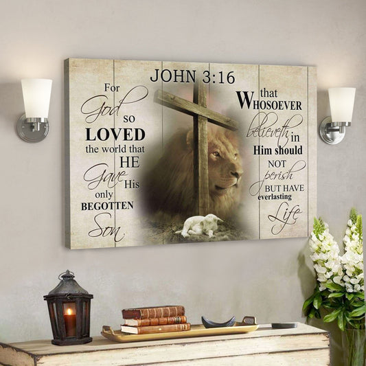God Canvas Prints - Jesus Canvas Art - John 316 Kjv Canvas Wall Art - Ciaocustom