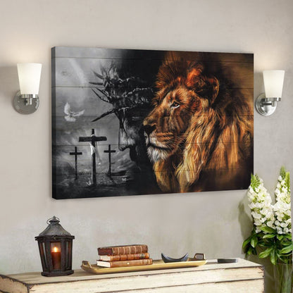 Black And White Jesus - Lion Of Judah Canvas - Bible Verse Canvas Wall Art - God Canvas - Scripture Canvas - Ciaocustom