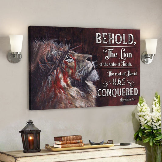God Canvas Prints - Jesus Canvas Art - Revelation 55 Behold The Lion Of The Tribe Of Judah Canvas Wall Art - Ciaocustom