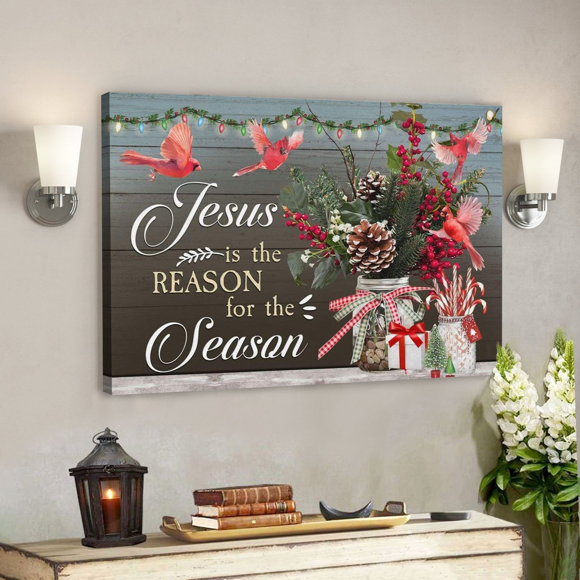 God Canvas Prints - Jesus Canvas Art - Jesus Is The Reason For The Season Christmas Wall Art Canvas Print Christmas Gifts - Ciaocustom