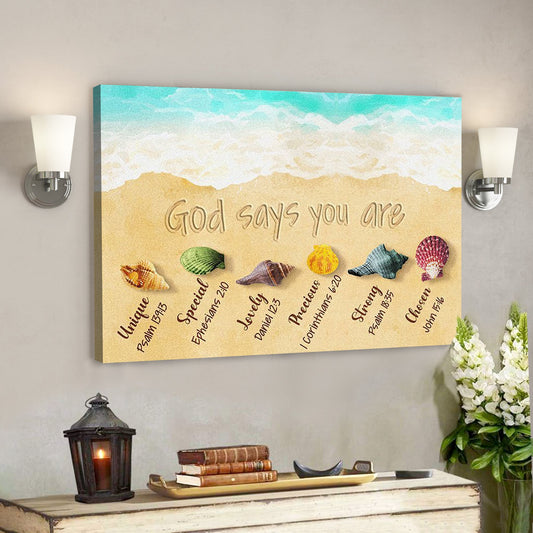 God Canvas - Bible Verse Canvas - God Says You Are Lovely - Beautiful Christian Canvas - Scripture Canvas - Ciaocustom